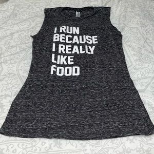 “I Run Because I Really like Food” Graphic Tank